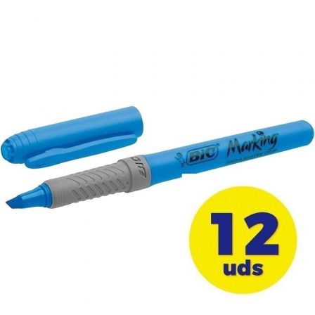 BIC Brite Liner Grip Azul (Set de 12)